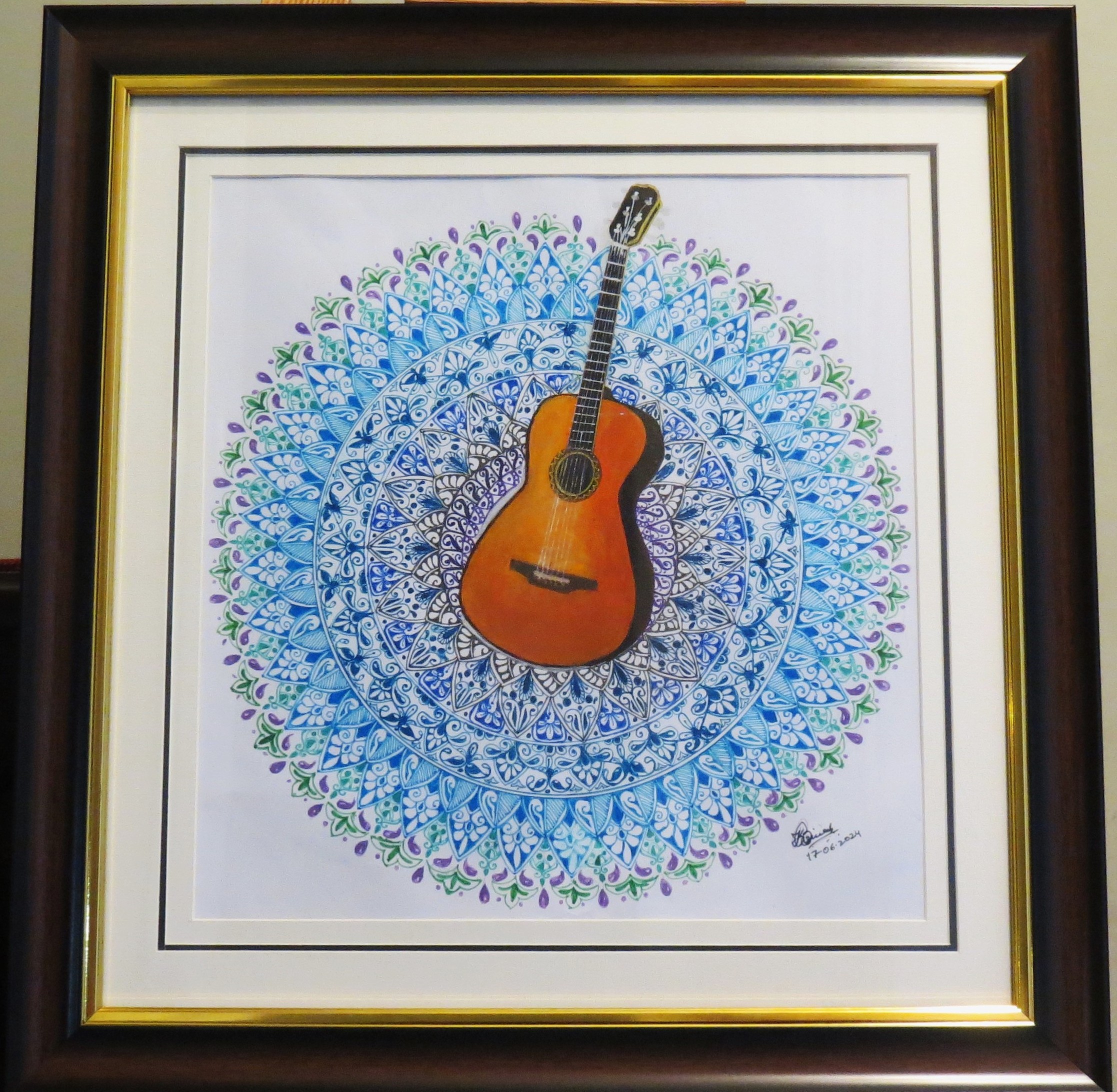 Acoustic Harmony Guitar Mandala