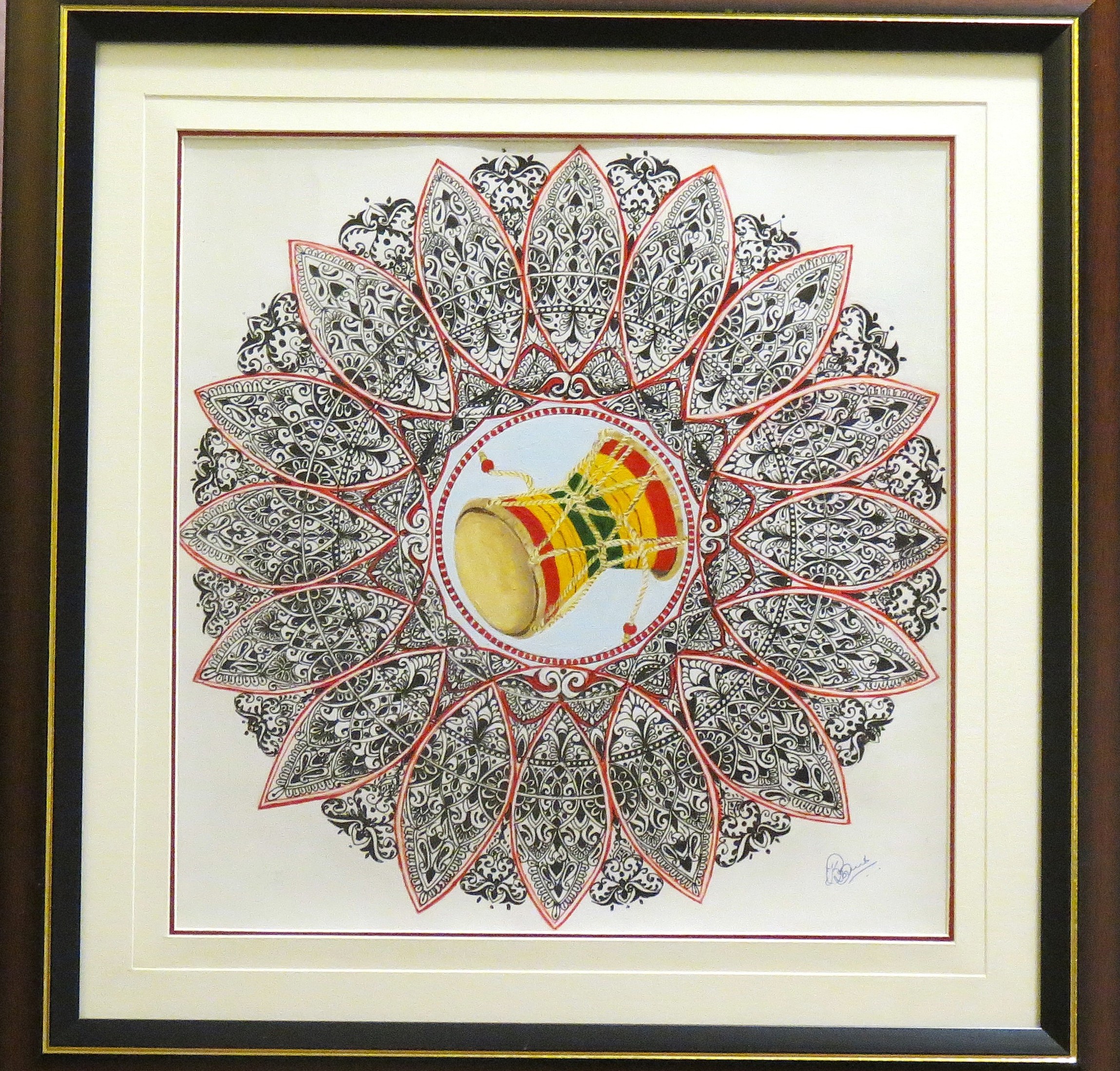 Festive Beats Dholak Mandala