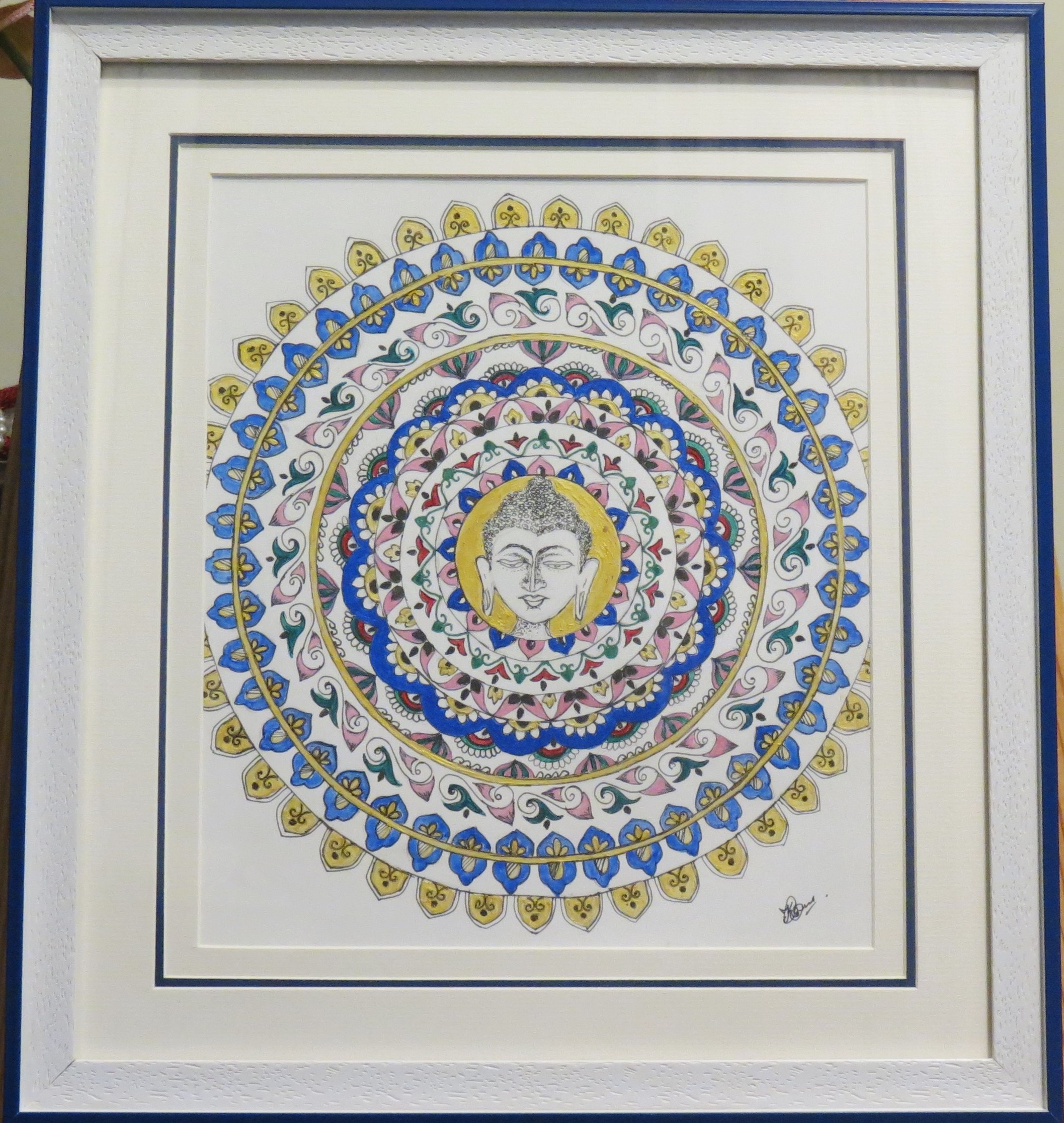 Serene Buddha Floral Mandala